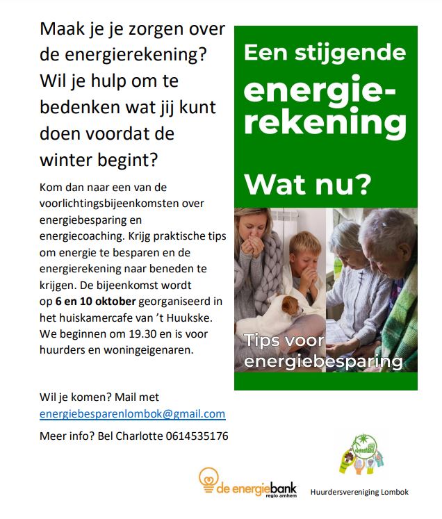 Voorlichting energiebesparing