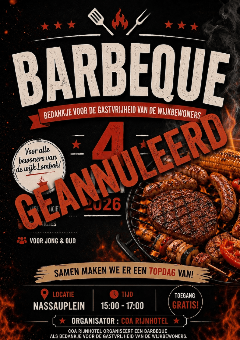 De COA annuleert de BBQ